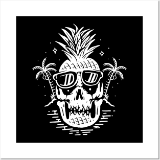 Skull Pineapple Posters and Art